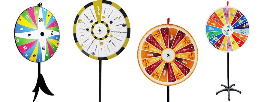 Roue de loterie 100% personnalisée
