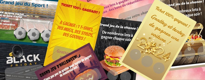 Tickets à gratter personnalisables en ligne